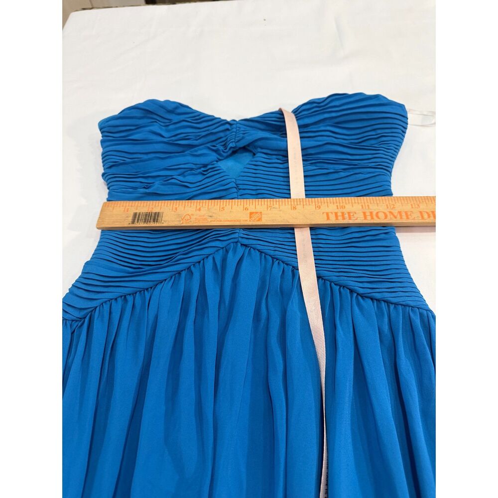 Lulus Rozala Bright Blue Pleated Strapless Maxi Dress Size XS - Picture 11 of 12